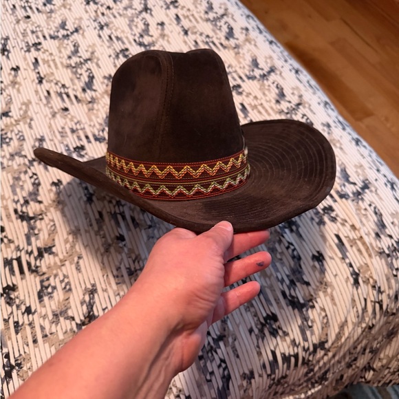 Stetson Chocolate Hat with Feather and Zigzag Band - Picture 5 of 8